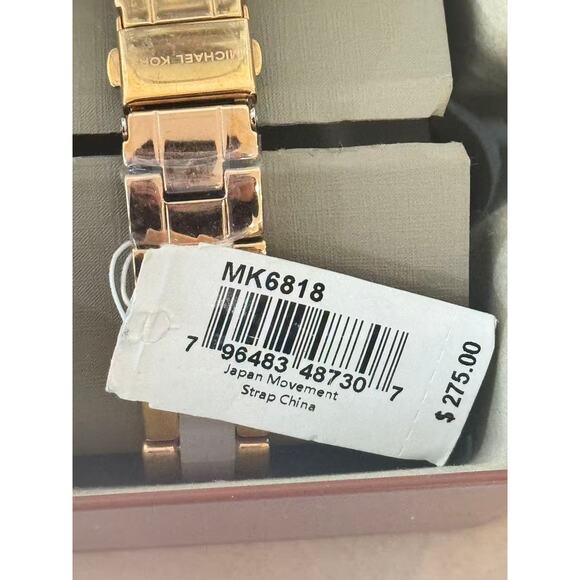 Michael Kors MK6818 Rose Gold-Tone and Acetate Watch - Picture 4 of 4